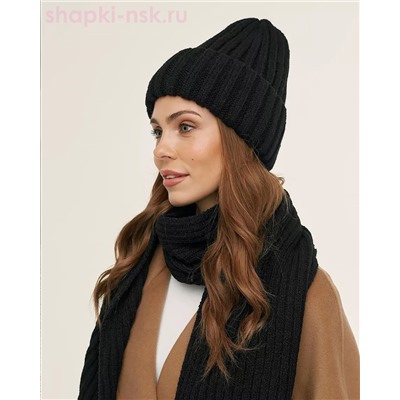 M 1158 S 1158 Комплект женский флис (колпак+шарф) (56-58)