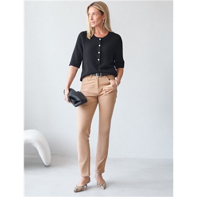 Джемпер тонкой вязки из хлопка с кашемиром