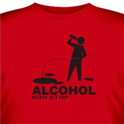 Футболка "Alcohol non stop!"