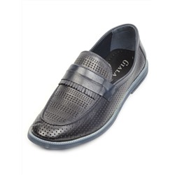 C182-4 DARK BLUE Полуботинки мужские (натуральная кожа) размер