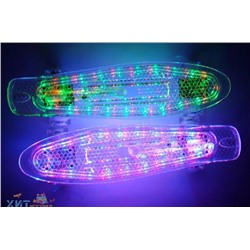 Скейтборд прозрачный с LED подсветкой (10 режимов света) в ассортименте 6028, 6028-1