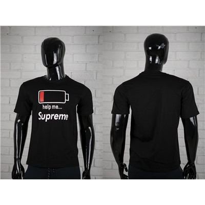 Футболка Supreme black help me мужская