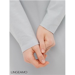 Женское платье макси из футера 2-х нитки Lingeamo серебристый ВП-10 (61)