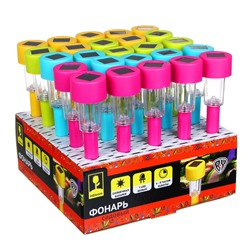 INBLOOM Фонарь садовый на солн. батарее, 4,5x4,5x31см, 1x1.2V 40mAh NI-MH, 1LED*белый