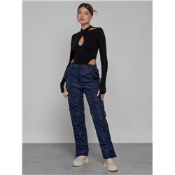 Горнолыжный костюм женский темно-синего цвета 02011TS