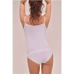 MY Майка женская CR001 CANOTTA SPALLA STRETTA (1/72) (bianco (белый) MY #699324