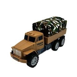 Грузовик Военный (инерцион.) тентованный 28*14см / коробка  601