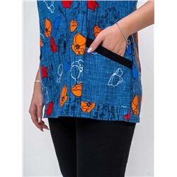 Костюм женский Текс-Плюс, цвет черный синий