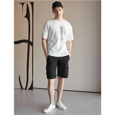 Свободная футболка  с авторским принтом