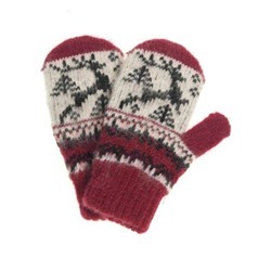 Варежки детские "Олень" с вставкой 0610-1