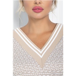 Платье Осенняя история (бежевое) П11228