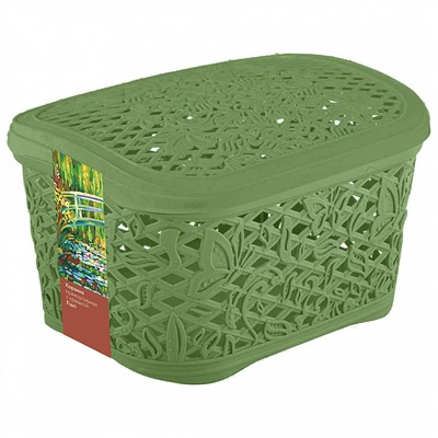 Корзинка для хранения Keeplex Fiori с крышкой 1 л, 16,9х12,7х10 см KL401911574 Импрессионисты