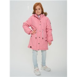 Парка зимняя подростковая для девочки розового цвета 2490R