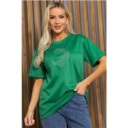 Футболка с вышивкой Эксклюзив (зеленая) Б12765-11М