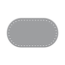 Кожа - Дно для сумки 12 х 21 см. Silver