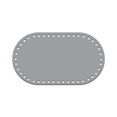 Кожа - Дно для сумки 12 х 21 см. Silver