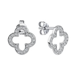 Серьги из серебра куб.циркон., Л-21380