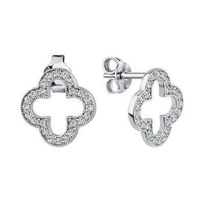Серьги из серебра куб.циркон., Л-21380