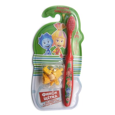 VILSEN Зубная щетка  Детская 3+  с игрушкой Фиксики мягкая 011+toy