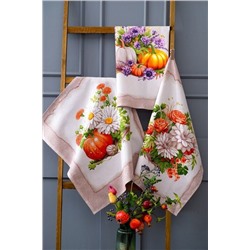 К-т полотенец "Винтажные открытки" 50*60 см. - 3 шт. рогожка хлопок 100%