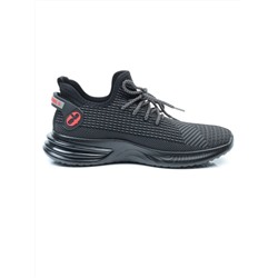 HA103-3 BLACK/RED Кроссовки летние мужские (текстиль) размер