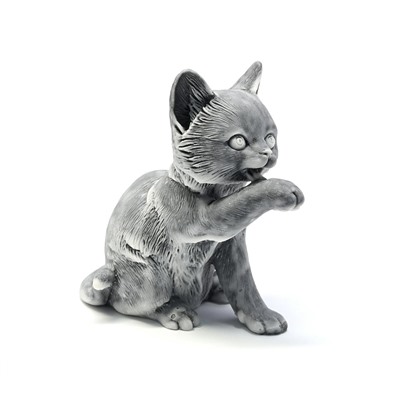 Фигурка из мраморной крошки "Котенок умывается" 65*40*67мм.