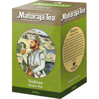 TINGREE Green Tea, Maharaja Tea (ТИНГРИ зелёный чай, Махараджа чай), 200 г.