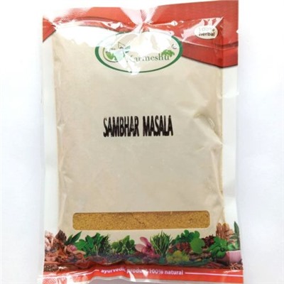 SAMBHAR MASALA, Karmeshu (Смесь специй САМБХАР МАСАЛА (ДЛЯ СУПА), Кармешу), ПАКЕТ 100 г.