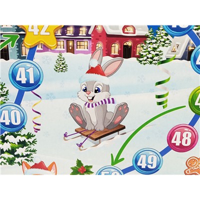 Настольная игра ходилка «Новогодние приключения» (европодвес)