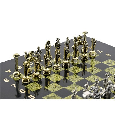 Шахматы подарочные с металлическими фигурами "Афина", 250*250мм