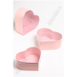 Коробки сердечко 3 в 1, 23*20,7*9 см (SF-7160), розовый