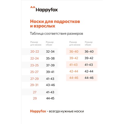 Носки спортивные с резинкой Happy Fox