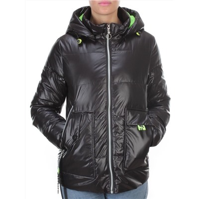8263 BLACK Куртка демисезонная женская BAOFANI (100 гр. синтепон) размеры 42-44-46-48-50