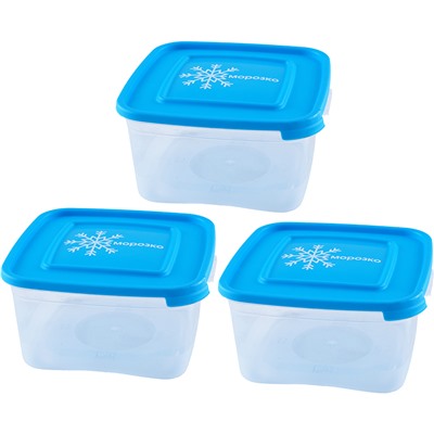 Набор контейнеров Морозко из-3х 1,0л для зам квадр