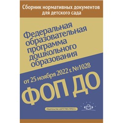 Федеральная образовательная программа дошкольного образования (ФОП ДО), (Детство-Пресс, 2023), Обл, c.256