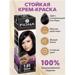 FIONA Стойкая крем-краска д/волос  1.01 Черный