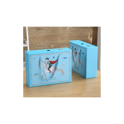 Подарочная коробка "Бравый принц" выдвижной, цвет: голубой