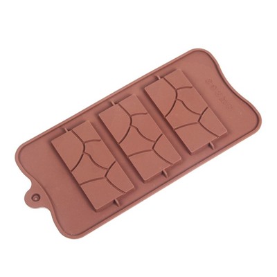 Форма силиконовая для шоколада «Плитки трещины 3 в1»