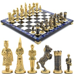 Шахматы подарочные с лазуритом "Камелот" 375*375мм