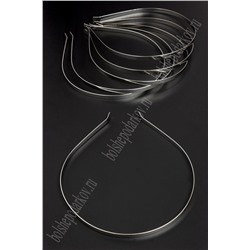 Ободки для волос металл 6 мм (50 шт) SF-1254, серебро