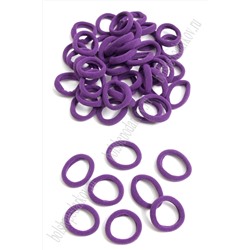 Резинки бесшовные для волос 3 см (100 шт) SF-5754, темно-фиолетовый №90
