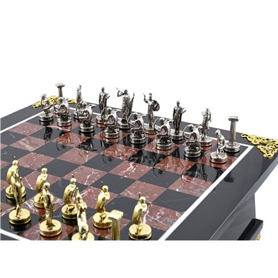Шахматный ларец украшенный "Лучники" 405*405*205мм