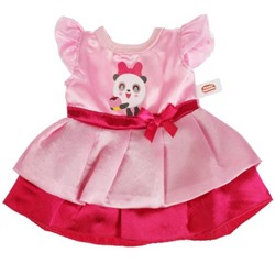 Карапуз. Одежда для кукол 40-42см "Малышарики" платье с принтом панда, арт.OTF-PANDA01D-RU