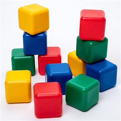 Набор кубиков в коробке, 12 штук