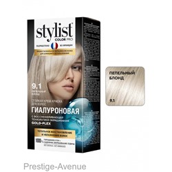 Стойкая крем-краска для волос Stylist Color Pro Тон 9.1 "Пепeльный Блонд" 115 ml
