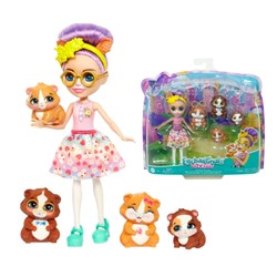 Mattel. Кукла "Enchantimals Glee Guinea Pig & Family" Морская свинка и ее семья арт.HHB84