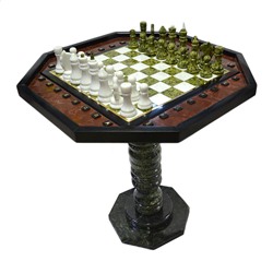 Шахматы из камня "Шахматный стол" 590*590*640мм