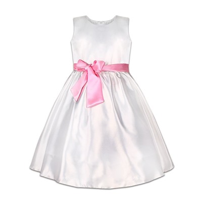 Белое нарядное платье для девочки 82231-ДН19