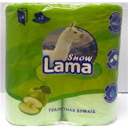 Туалетная бумага  SNOW LAMA 2 слоя  4шт. Яблоко