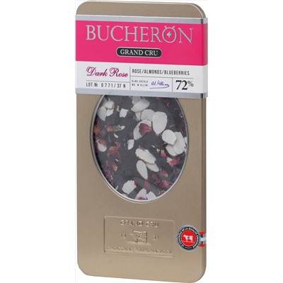 BUCHERON. Grand Cru. Горький с розой, черникой и миндалем 100 гр. жест.банка